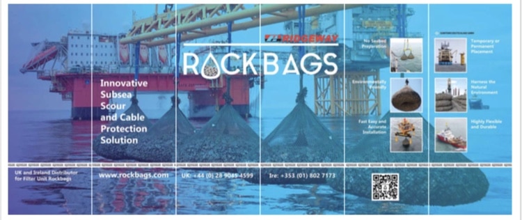 Rockbags Global Offshore Wind exhbition stand - print layout
