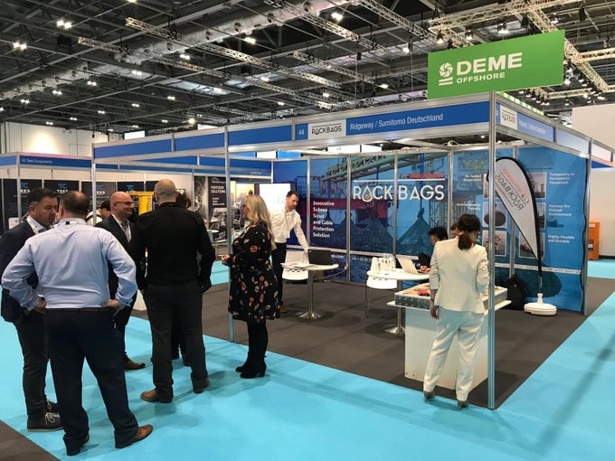 Rockbags stand at Global Offshore Wind exhibition 2019