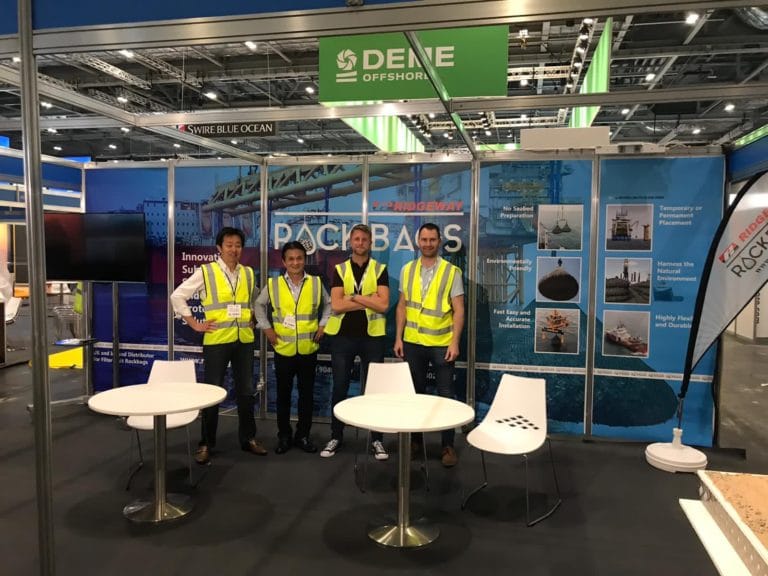 Rockbags team at Global Offshore Wind exhibition 2019