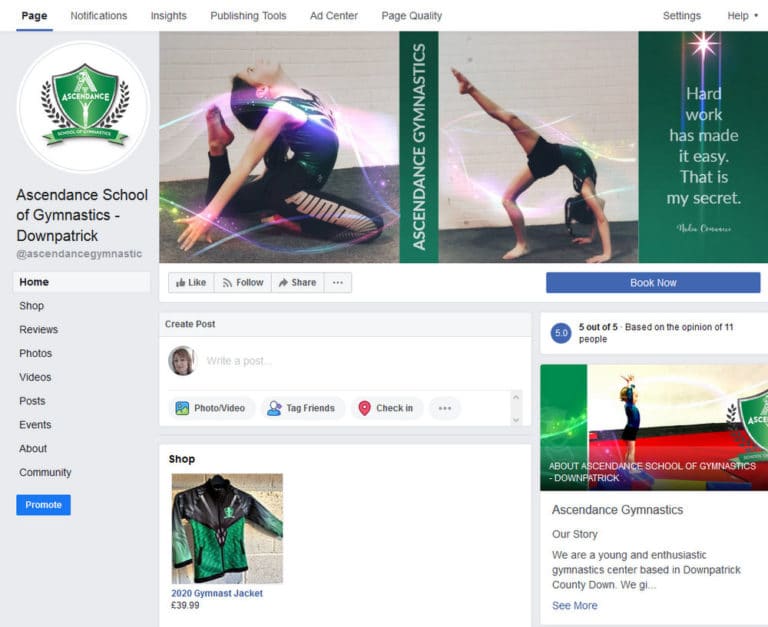 Ascendance Gymnastics Facebook page