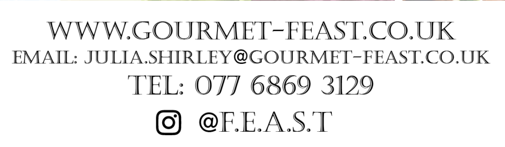 Gourmet Feast centre bar, pop-up banner